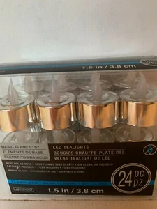  TEALIGHTS LED 24 pc, Flameless, batteries included, no flame, no mess - Picture 1 of 5
