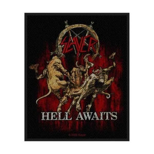 SLAYER Patch: HELL AWAITS: album cover Official Licensed Merchandise gift £pb - Imagen 1 de 10