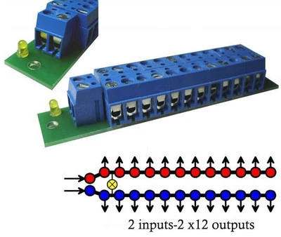 2 Sets Power Distribution Board With Status LEDs DC AC Voltage Power Controller - Image 1 of 4