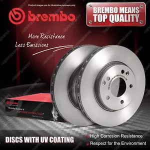 2x Front Brembo UV Coated Disc Brake Rotors for BMW 7 Series E38 725 728 730 735 - Picture 1 of 4