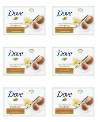 6x DOVE Shea Butter Beauty Cream Bar Twin bar 90g (12 Bars Total) - Image 1 of 3