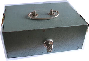 Ostalgie DDR Geldkassette SFL Stahlkassette mit Bakeliteinsatz 2 Schlüssel - Bild 1 von 9