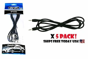 5 Pack 5 Feet 3.5mm Auxiliary Cord Male Car Aux Stereo Audio Cable PC iPod MP3 - Picture 1 of 1