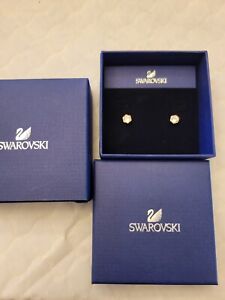 Swarovski Crystal .5 cm Stud Earrings 5371199 NIB Sparkling Rhinestone