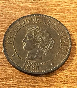 France 1888 5 Centimes UNC red and Brown - Imagen 1 de 2