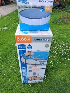 Gartenpool Bestway Steel Pro Max 3,66 m × 75 cm . Neu Mit Abdeckplane. - Bild 1 von 4