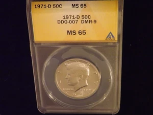 1971-D 50C DDO ANACS MS 65 - Picture 1 of 2