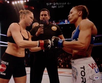Liz Carmouche Signed UFC 157 16x20 Photo PSA/DNA COA vs. Ronda Rousey PFL Auto'd - Image 1 of 4
