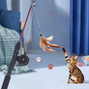 Interaktives Teleskop-Katzenspielzeug mit Feder für Spiel & Bewegung - Bild 1 von 6