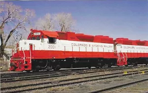 Railroad Chrome Postcard B21 2001 in 1974 Colorado & Wyoming GP38-2 - Picture 1 of 2