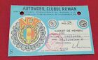 A.C.R. - Romanian Automobile Club - membership card, year 1972 made in Romania