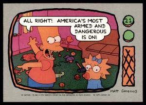 Topps The Simpsons (1990) All right! 'America's Most (Puzzle Back) No. 21