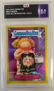 2022 Topps Chrome Garbage Pail Kids Graded Yellow Refractor - Dee Faced - Picture 1 of 2