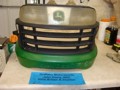 JOHN DEERE 190C 25hp Briggs OEM lawn mower front bumper grill headlight - Image 1 of 4