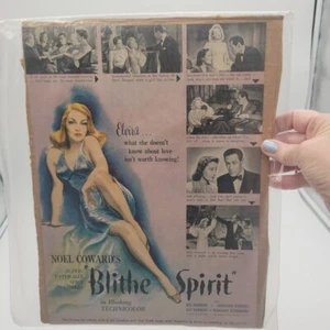 Noel Cowards Super Naturally Spicy Comedy Blithe Spirit Movie Advert 1946 - Picture 1 of 3