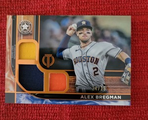 2022 Topps Tribute Alex Bregman Tribute Triple Relics #/25 Astros Beauty nm/mt+ 