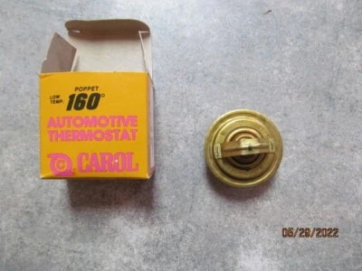 Poppet Thermostat Carol 19160 Fits Delco 106P Low Temp New USA made  free ship Foto 1 de 4