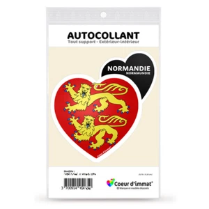 Sticker autocollant Coeur J'aime la Normandie - Blason - Imagen 1 de 6