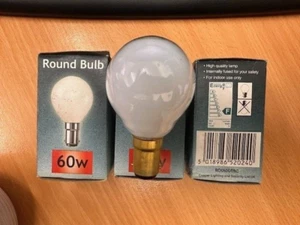 Crompton 60W 240V SBC B15d Opal 45mm Round Golf Ball x 3 - Picture 1 of 1