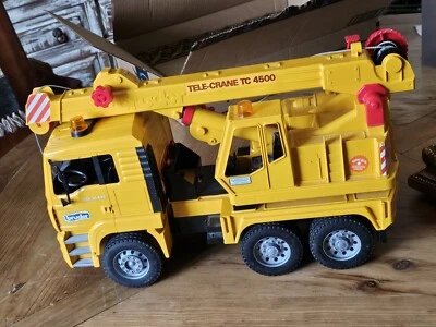 Grúa telescópica Bruder Man TC 4500 TGA 41.440 construcción construcción construcción juguete ALEMANIA©️2001 Foto 1 de 4