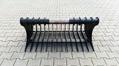 EH Harke Sieblöffel ohne Aufnahme 1400 mm Wurzelrechen Bagger 5-7,5 t - Bild 1 von 4