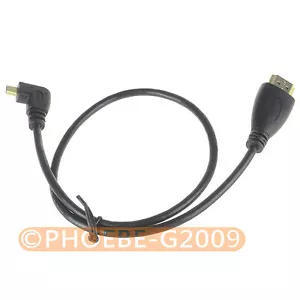 34AWG Right Angle Micro HDMI to HDMI Connect Cable Cord 1.4 Version - Picture 1 of 9