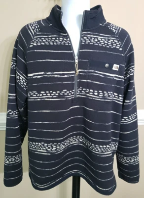 Chaqueta Pullover Para Hombre The North Face Gordon Lyons Grande Azul Marino Rayas 1/4 Cremallera Foto 1 de 4