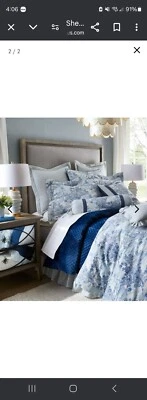 Sherry Kline PCHF Home Collection Blue White King Comforter - Image 1 of 4