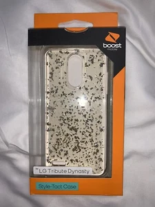LG Tribute Dynasty Silver Flake Bling Phone Case Style Tact Case - Picture 1 of 2