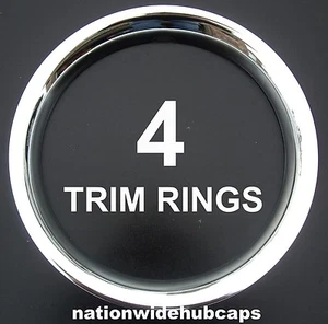 4 NEW 16" CHROME Steel Wheel Trim Rings Beauty Rims Glamour Ring Rim Edge Bands - Picture 1 of 6