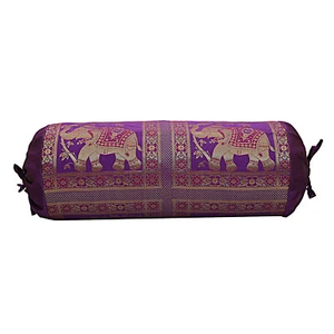 Meditation Indian Handmade Bolster Pillow Case Cover Cushion Throw Silk Brocade - Imagen 1 de 3