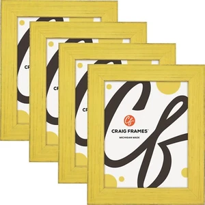 Diaspro, Cornice Giallo Sud 1,5", Dimensioni Comuni 4x5 - 24x36, Confezione da 4 - Foto 1 di 8