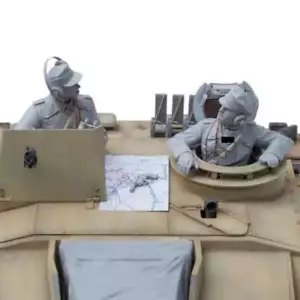 Kit modellino resina 1/16 2 pezzi soldati tedeschi equipaggio carro armato no carro armato WW2 non verniciato - Foto 1 di 4