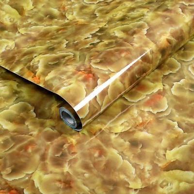 Self Adhesive Peel & Stick Wallpaper Marble PVC Kitchen Countertop 9.84ftx1.97ft - Image 1 of 4