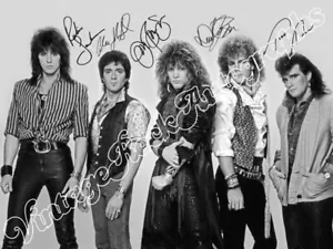 BON JOVI - print signed photo - foto autografo stampato - Bild 1 von 1