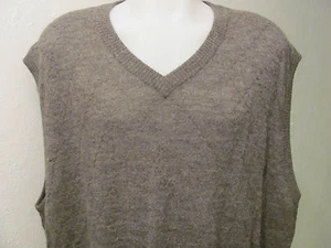 NEU 2XL 2X XXL 100 % ORIGINAL ungefärbt ALPAKA V-AUSSCHNITT Pullover WESTE GRAU GRAU $ 150 - Bild 1 von 6