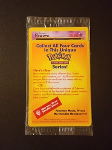 1x (Sealed) Mewtwo Pokemon WB Gold Stamped 1999 First Movie Black Star Promo - Bild 1 von 2