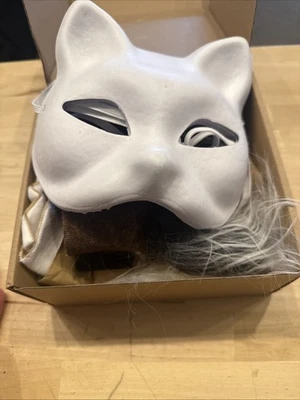 Bbpm Cat Mark White cat mask kit Create Your Own Mask 4 Masks 4 Fur Strips - Image 1 of 4