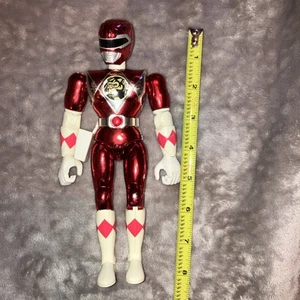 VINTAGE Mighty Morphin Power Rangers Red Ranger 8” Action Figure 1995 METALLIC - Picture 1 of 7