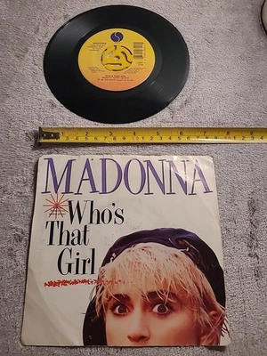 Madonna - Who's That Girl - White Heat - 45 RPM 7" Single Vintage Record - Image 1 of 4