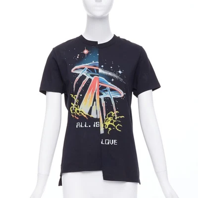 Camiseta STELLA MCCARTNEY All Is Love UFO negra corte sesgado algodón IT38 XS Foto 1 de 4