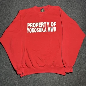 Vintage US Navy Sweatshirt Men’s Extra Large Yokosuka Naval Base USN 90’s - Picture 1 of 8