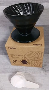 Gocciolatore Hario V60 Ceramica 02 MB Nero Made In Japan scatola aperta mai usato  - Foto 1 di 13