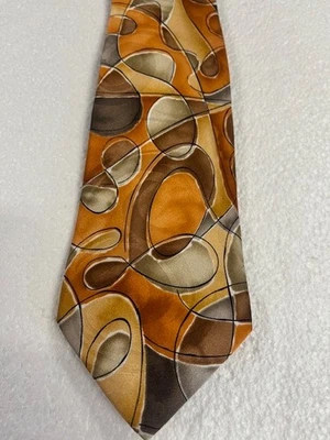 Corbata J Garcia Courtyard Performance Collection Fifty-Four naranja otoño seda cuello Foto 1 de 2