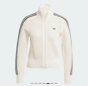 Adidas Mujer Originales Premium Crochet Track Top Wonder Blanco JD1082 talla J/L - Imagen 1 de 4