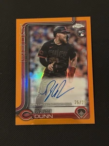 Blake Dunn 2025 Topps cromo novato rojo naranja verdadero radiocontrol automático/25 - Imagen 1 de 3