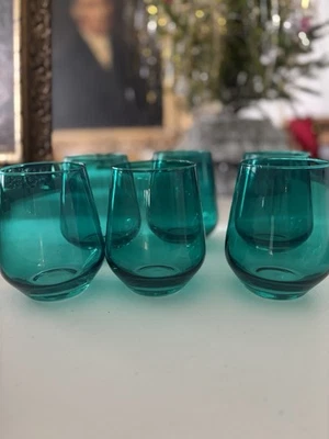 Set 6 bicchieri da vino Estella verdi corti - Immagine 1 di 4