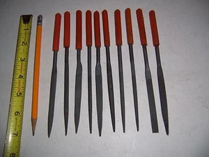 10tlg NADELFEILEN SET - HOBBY -SCHMUCK - METALLFEILENFEILE 5MM X 180MM 7" LANG - Bild 1 von 1