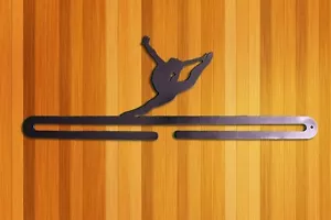 18" Wide Gymnast Gymnastics Medal Hanger Athletic Metal Rustic Art - Picture 1 of 1