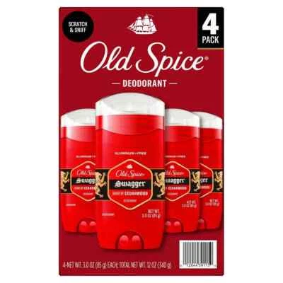 Old Spice 4-PACK Swagger Deodorant Aluminum Free 3 oz, 4-pk, P&G - Goes on Clear - Image 1 of 4